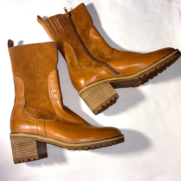 SILENT D
Brink Heeled Boots In Beige Leather Microsuede - Picture 3 of 7